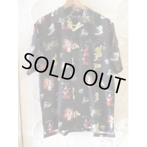 画像: (再入荷） VINTAGE EL/JAPAN ALOHA SHIRTS  BLACK