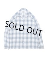画像: ROTTWEILER/CHECK OPEN COLLAR LS SHIRT  BLUE