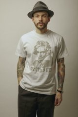 画像: BELAFOTE/RT BEETHOVEN PRINT T  WHITE