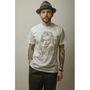 画像: BELAFOTE/RT BEETHOVEN PRINT T  WHITE