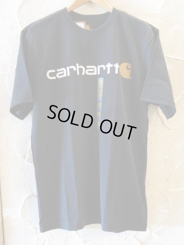 画像1: CARHARTT/SHORT SLEEVE LOGO T  BLACK