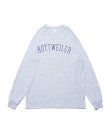 画像1: ROTTWEILER/COLLEGE LOGO LS T  GRAY