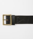 画像3: BELAFOTE/RT LEATHER BELT 45mm BLACKxBRASS 