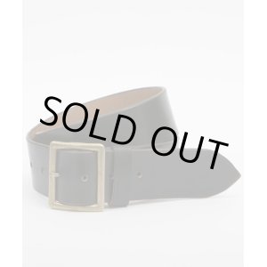画像: BELAFOTE/RT LEATHER BELT 45mm BLACKxBRASS 