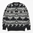 画像1: RATS/NATIVE JACQUARD KNIT  BLACK