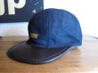 画像2: (SALE 35%OFF) BELAFOTE/RT LEATHERxDENIM CHOPPER CAP DENIM