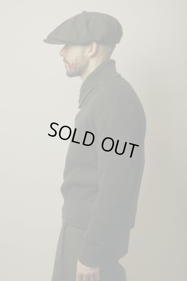 画像3: BELAFOTE/RT HEAVY WAFFLE SHAWL PULLOVER BLACK