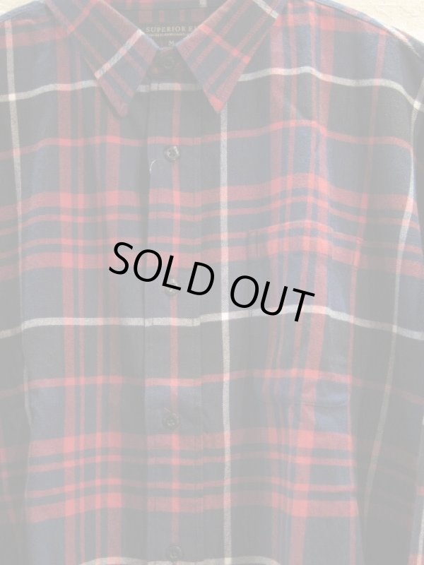 画像3:  （再入荷） SUPERIOR EL/TARTAN CHECK BIG SHIRT  BLACKxRED