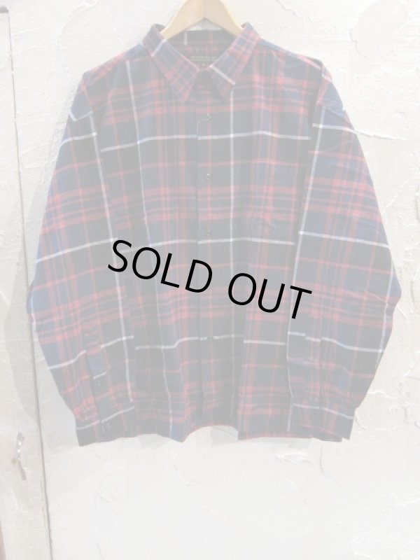 画像1:  （再入荷） SUPERIOR EL/TARTAN CHECK BIG SHIRT  BLACKxRED