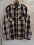 画像1: （再入荷） VINTAGE EL/HEAVY NELL CHECK WORK SHIRTS  BEIGE