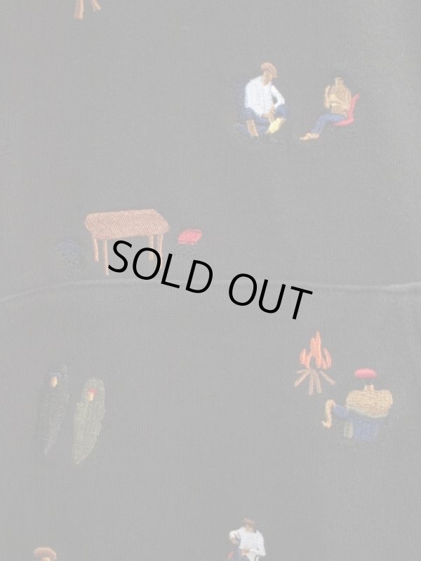 画像4: GRN/EMBROIDERY PULL PARKA  BLACK