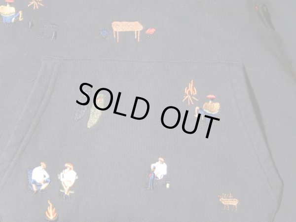 画像6: GRN/EMBROIDERY PULL PARKA  BLACK