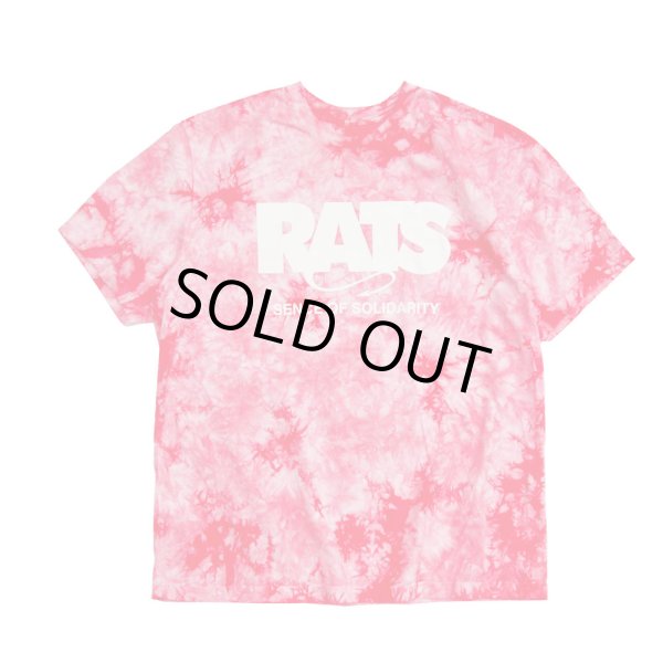 画像1: RATS/TIE DYE BOX LOGO T  RED