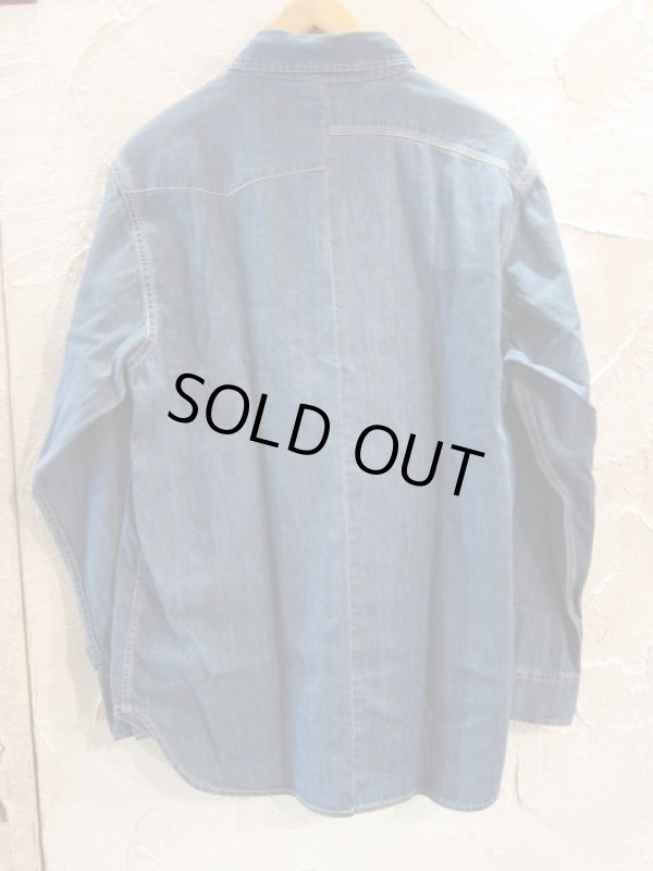 画像2: VINTAGE EL/ASYMMENTLY DENIM SHIRTS  BLUE