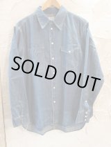 画像: VINTAGE EL/ASYMMENTLY DENIM SHIRTS  BLUE