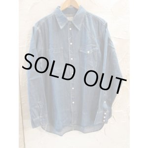 画像: VINTAGE EL/ASYMMENTLY DENIM SHIRTS  BLUE