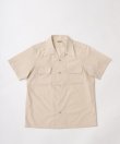 画像3: BELAFOTE/RT OPEN COLLAR FLAP PKT S/S SH  BEIGE