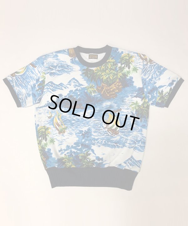 画像2: BELAFOTE/RT HAWAIIAN SWEAT PLAY SHIRT  BLUE