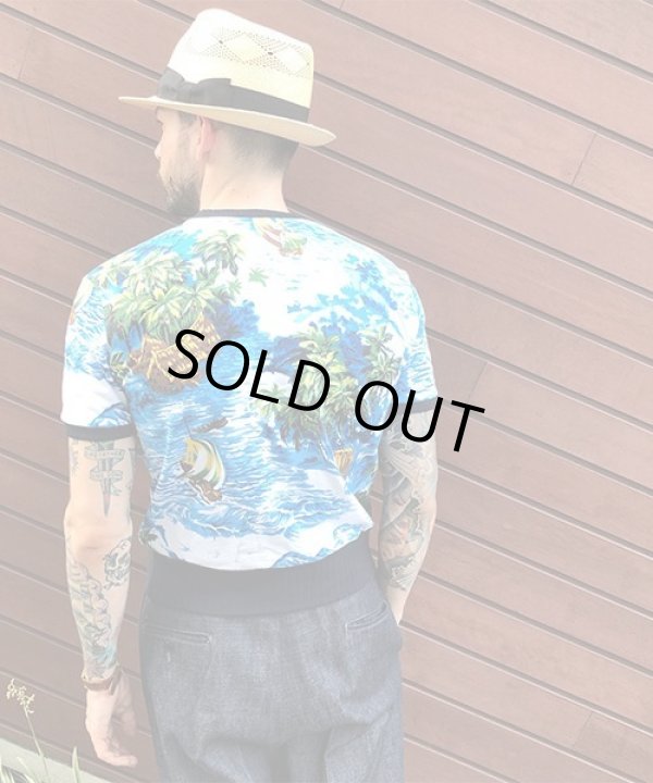 画像5: BELAFOTE/RT HAWAIIAN SWEAT PLAY SHIRT  BLUE