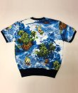 画像3: (SALE 35%OFF) BELAFOTE/RT HAWAIIAN SWEAT PLAY SHIRT  BLUE