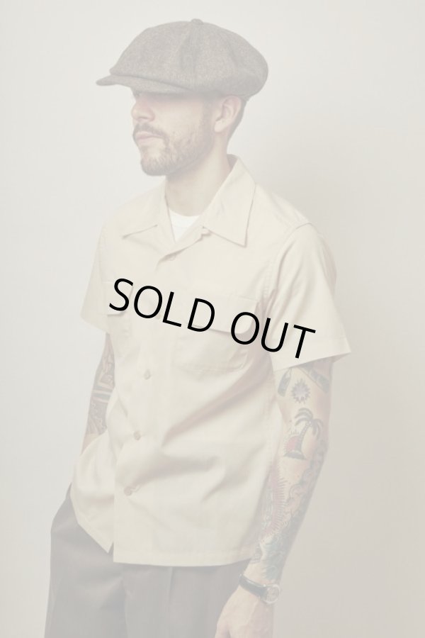 画像2: BELAFOTE/RT OPEN COLLAR FLAP PKT S/S SH  BEIGE