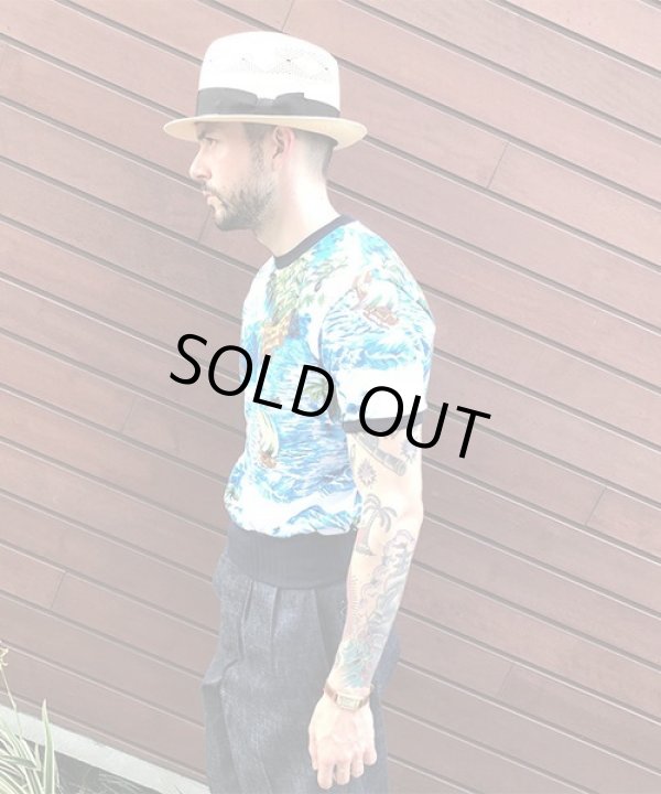 画像4: BELAFOTE/RT HAWAIIAN SWEAT PLAY SHIRT  BLUE