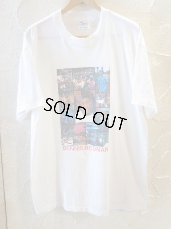 画像1: (DEAD STOCK) DENNIS RODMAN/PRINT T  WHITE