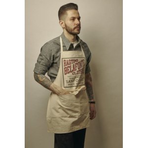 画像: (SALE 30%OFF) BELAFOTE/RT SHOP APRON CANVAS  OFFWHITE