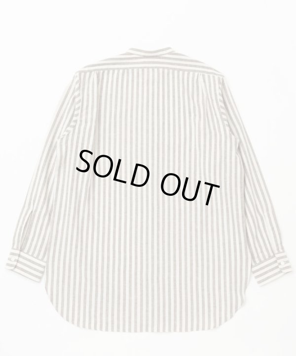 画像2: BELAFOTE/RT BANDCOLLAR B.BROAD STRIPE OFFWHITE