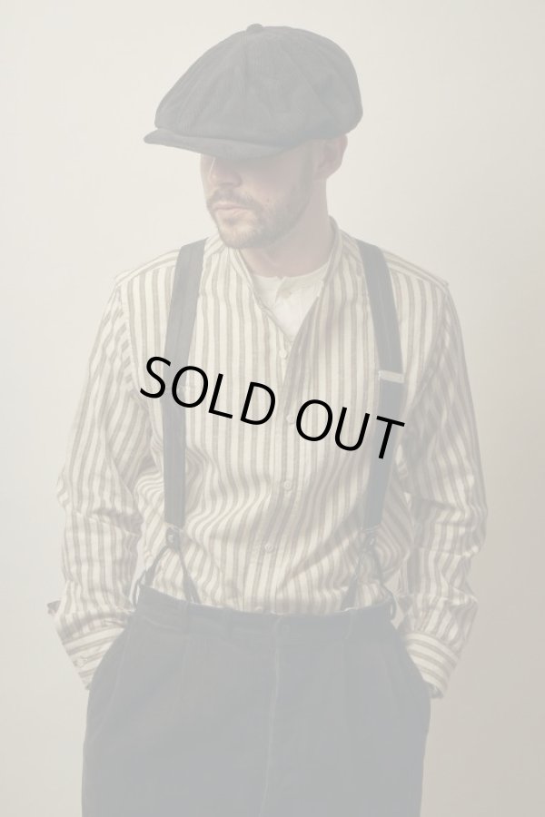 画像4: BELAFOTE/RT BANDCOLLAR B.BROAD STRIPE OFFWHITE