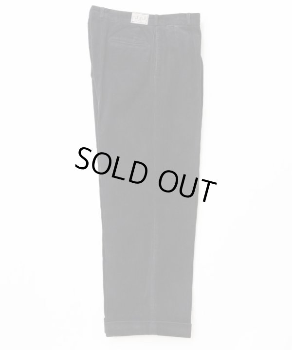 画像2: BELAFOTE/RT 2TACK TROUSERS AGED CORDUROY  BLACK