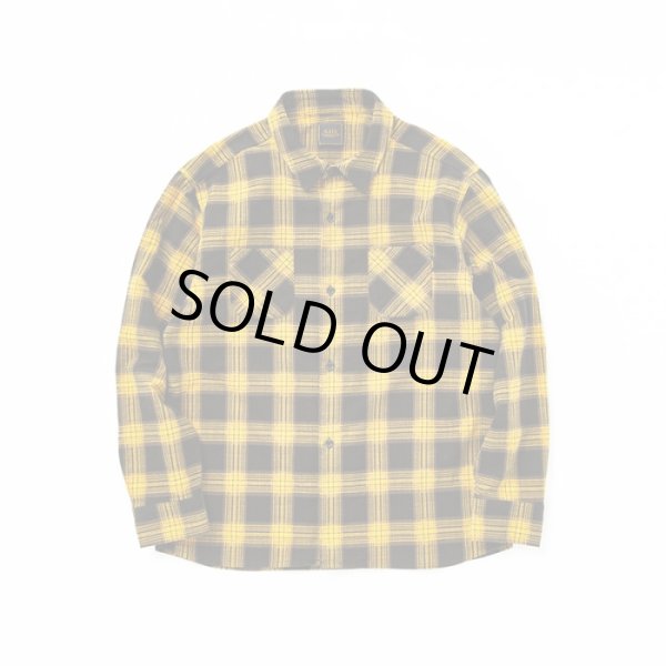 画像1: RATS/PRINT FLANNEL CHECK SHIRT BLACKxYELLOW