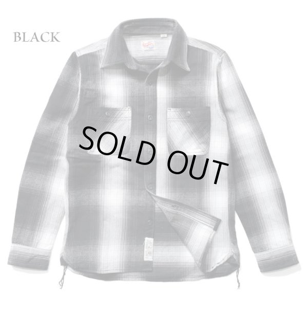 画像1: HOUSTON/OMBRE CHECK VIYELLA SHIRT  BLACK