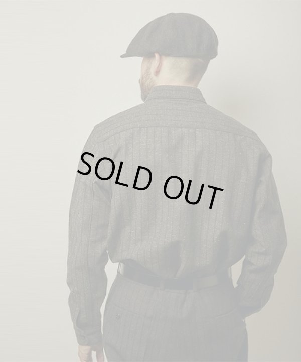 画像6: BELAFOTE/RT PULLOVER HERRINGBONE STRIPE SH  GRAY