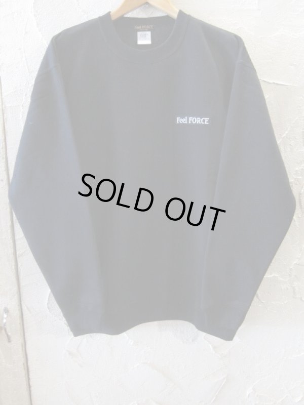 画像1: Feel FORCE/CREW SWEAT BANNER  BLACK
