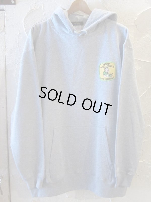 画像1: BELIVE/LEFT CHEST PATCH LIGHT HOODIE POLLUTION  GRAY
