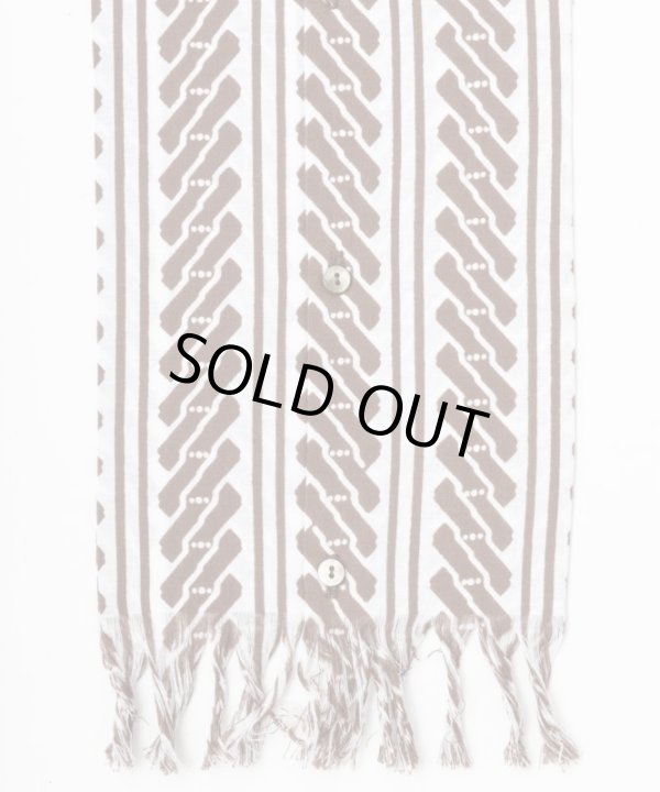 画像8: BELAFOTE/RT EDO YOSHIWARA SCARF WHITExBROWN