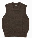 画像2: BELAFOTE/RT CIVILLAN CROSS KNIT VEST  BROWN