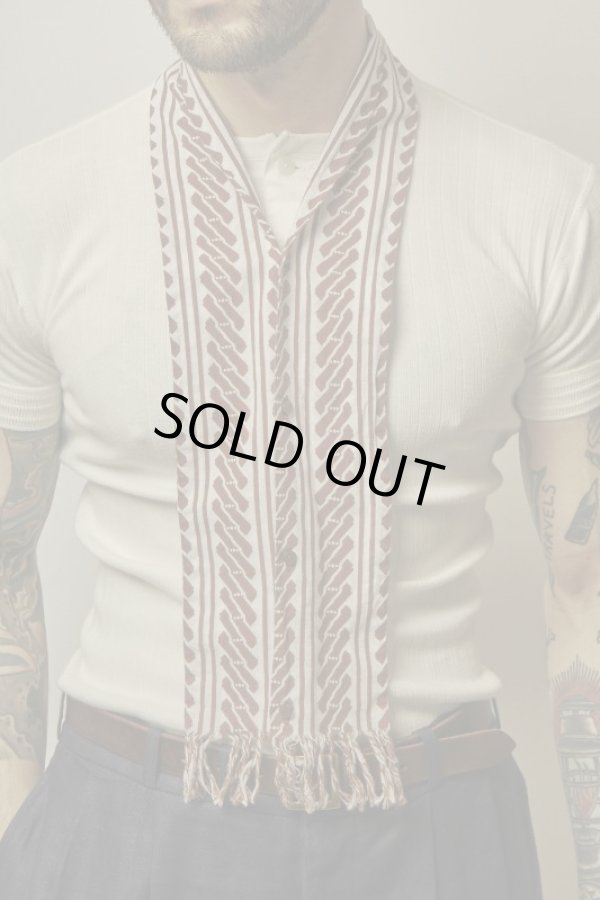 画像5: BELAFOTE/RT EDO YOSHIWARA SCARF WHITExBROWN