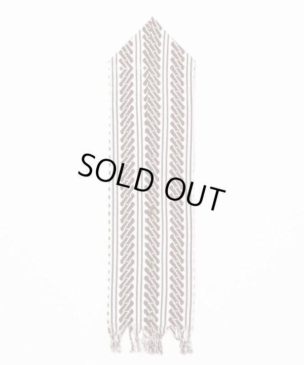 画像2: BELAFOTE/RT EDO YOSHIWARA SCARF WHITExBROWN