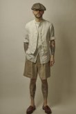 画像1: BELAFOTE/RT 2TACK SHORTS HEAVY LINEN  BEIGE