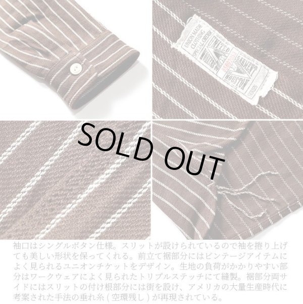 画像3: HOUSTON/STRIPE VIYELLA SHIRT  NAVY