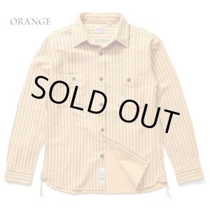 画像: HOUSTON/STRIPE VIYELLA SHIRT  ORANGE