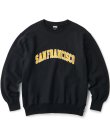 画像1: FTC/OF SANFRANCISCO CREW NECK  BLACK