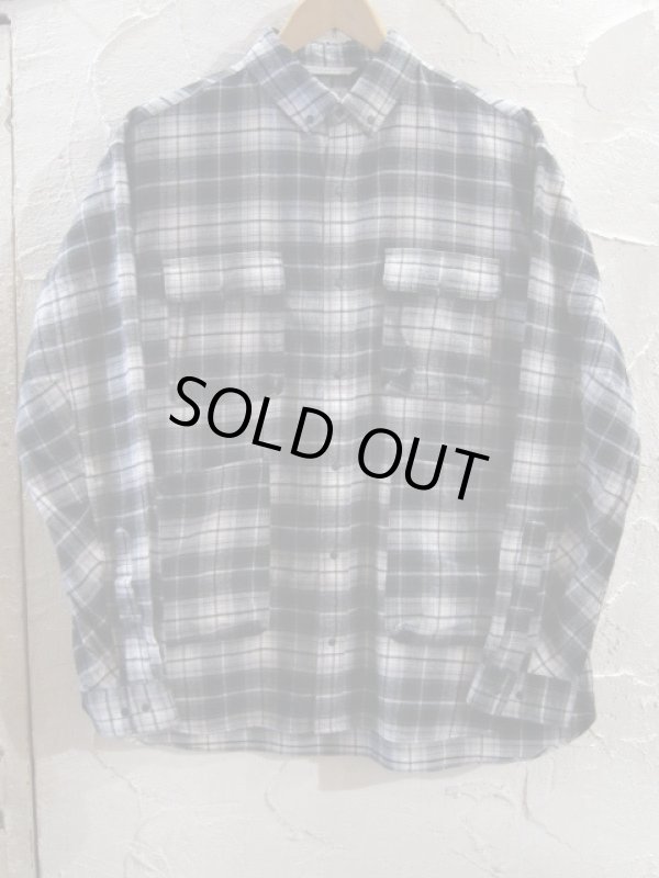 画像1: NANGA/ORGANIC COTTON PLAID CAMP SHIRTS  BLACK