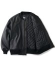 画像2: FTC/LEATHER MA-1 JKT  BLACK