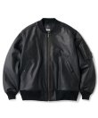 画像1: FTC/LEATHER MA-1 JKT  BLACK