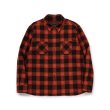 画像1: (再アップ）(再入荷）RATS/PRINT FLANNEL CHECK SHIRT ORANGE CHECK