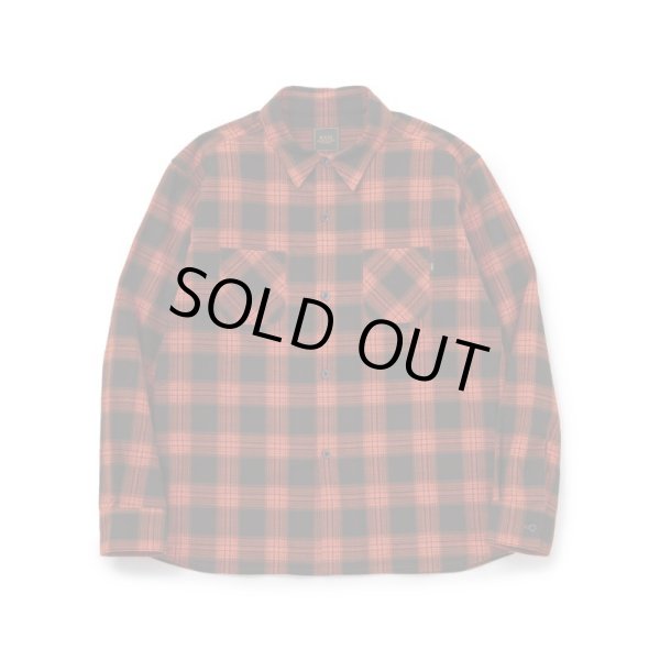 画像1: (再アップ）(再入荷）RATS/PRINT FLANNEL CHECK SHIRT ORANGE CHECK