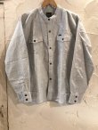 画像1: RATS/STAND COLLAR CHAMBRAY  GRAY